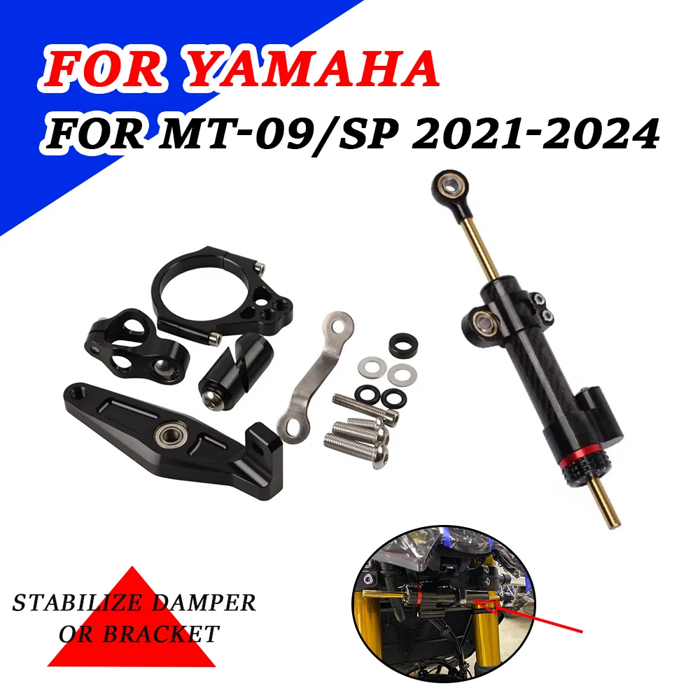 Motorcycle Steering Damper Bracket Stabilizer Support For YAMAHA MT-09 MT09 SP 2022 2023 2024 Speed Wobble Safety Accessories