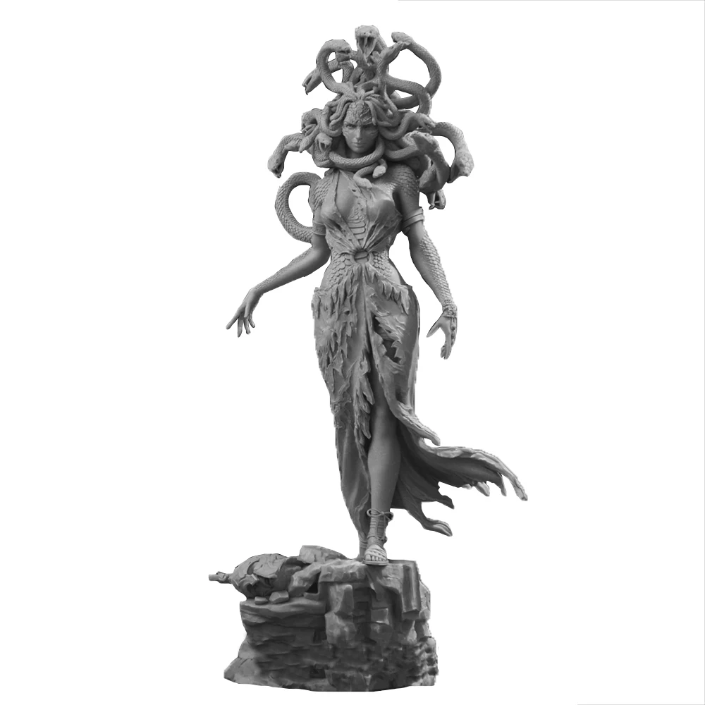 Créature mythique Kit de modèle en résine non peinte à l'échelle 1:18 - Figurine de collection Gorgon DIY pour la peinture et l'affichage (A844)