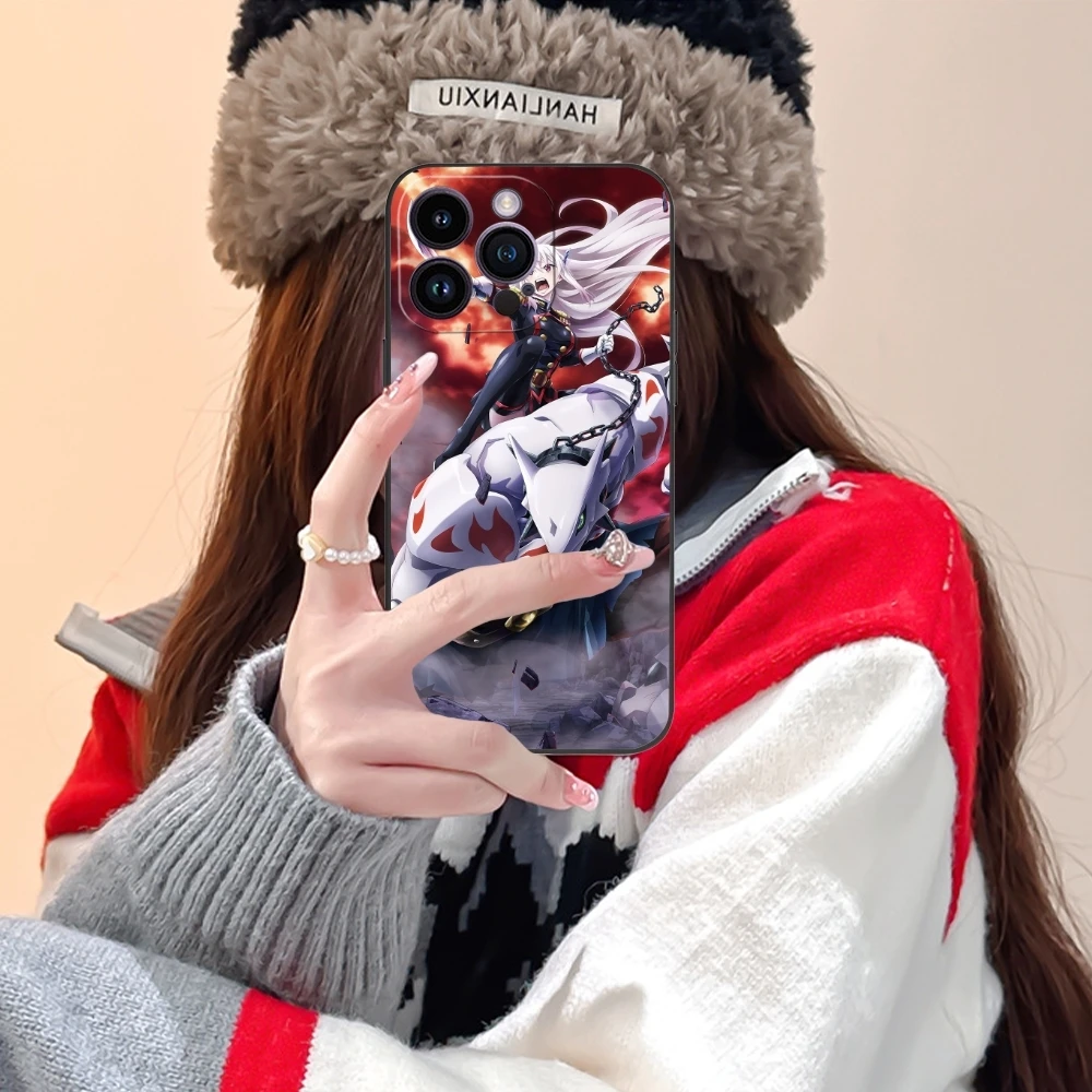 Chained Soldier Kyouka Uzen Phone Case for iPhone 15 14 13 12 11 X XR XS 8 7 Pro Max Plus Mini Black Soft Phone Cover Shell