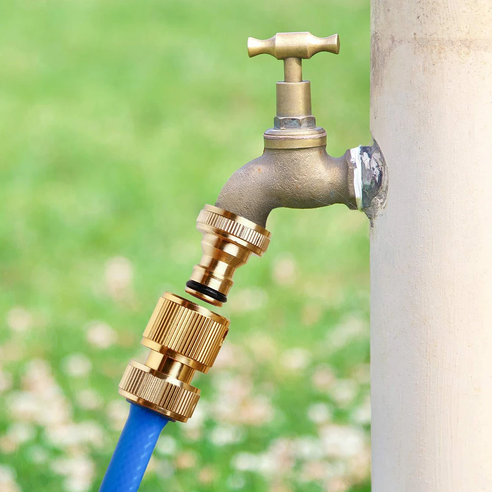 G3/4in Garden Tap Connector Brass Faucet Hose Connecter Quick Release Water Hose Adaptor Quick Connecter Garden Tools