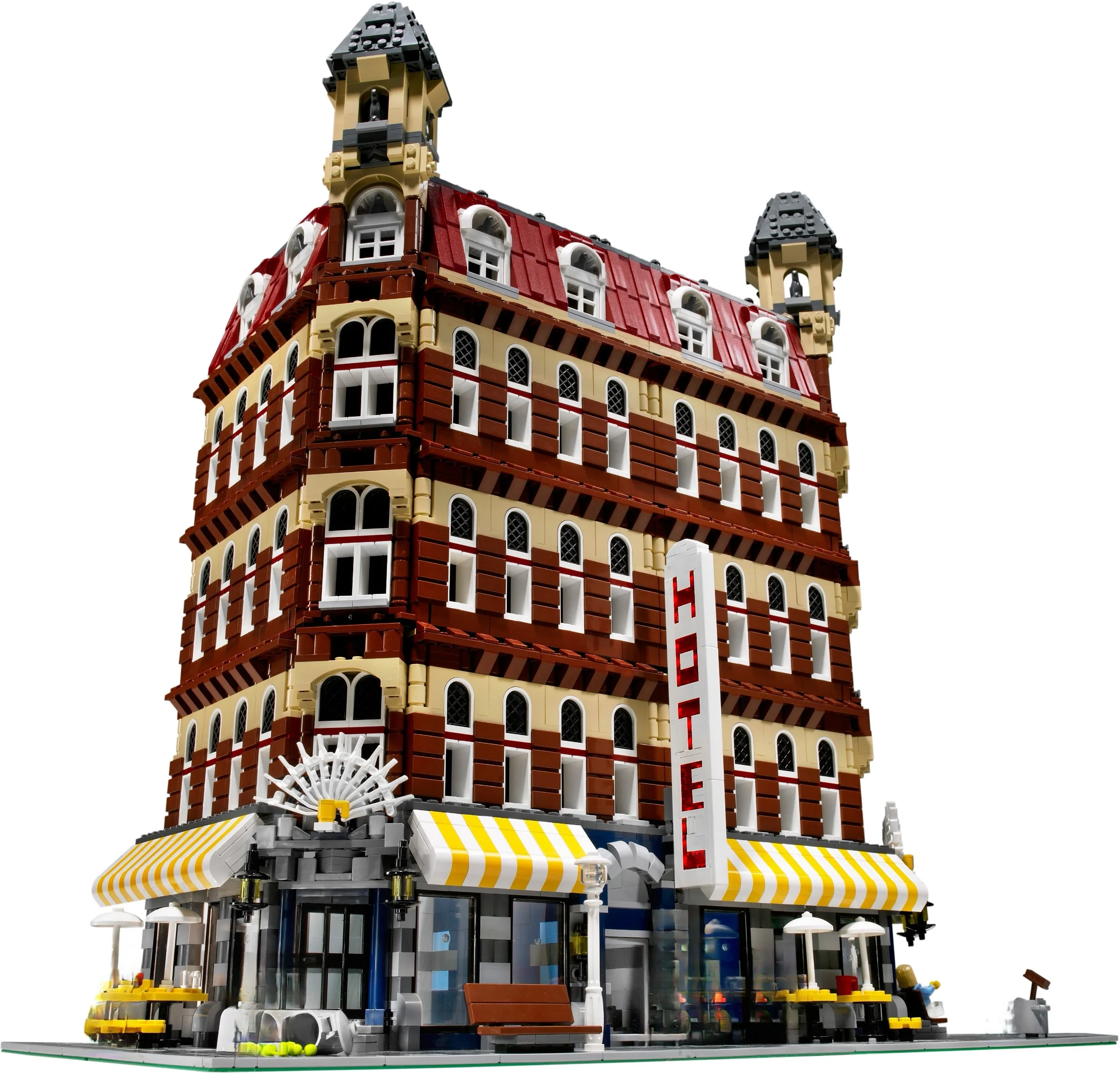 2133pcs Creative Expert Cafe Corner Ctiy Hotel Modular Street View 15002 Building Block Sets Compatible With Model