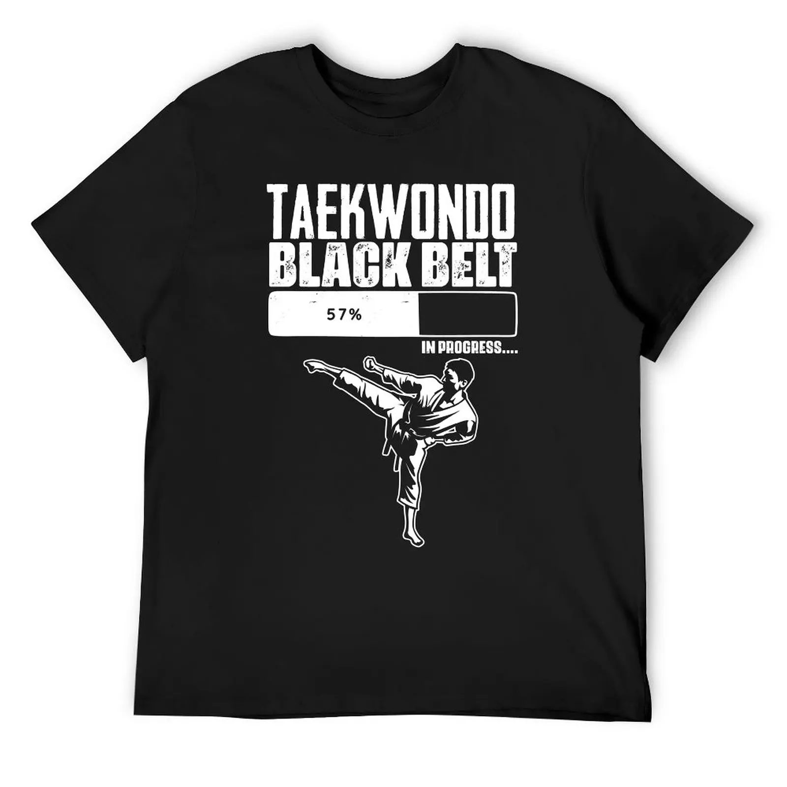 Adult T-shirt Humor VintageCrewneck Tees Taekwondo Black Belt Funny Training For Martial Ar Tees Funny Graphic Travel USA Size