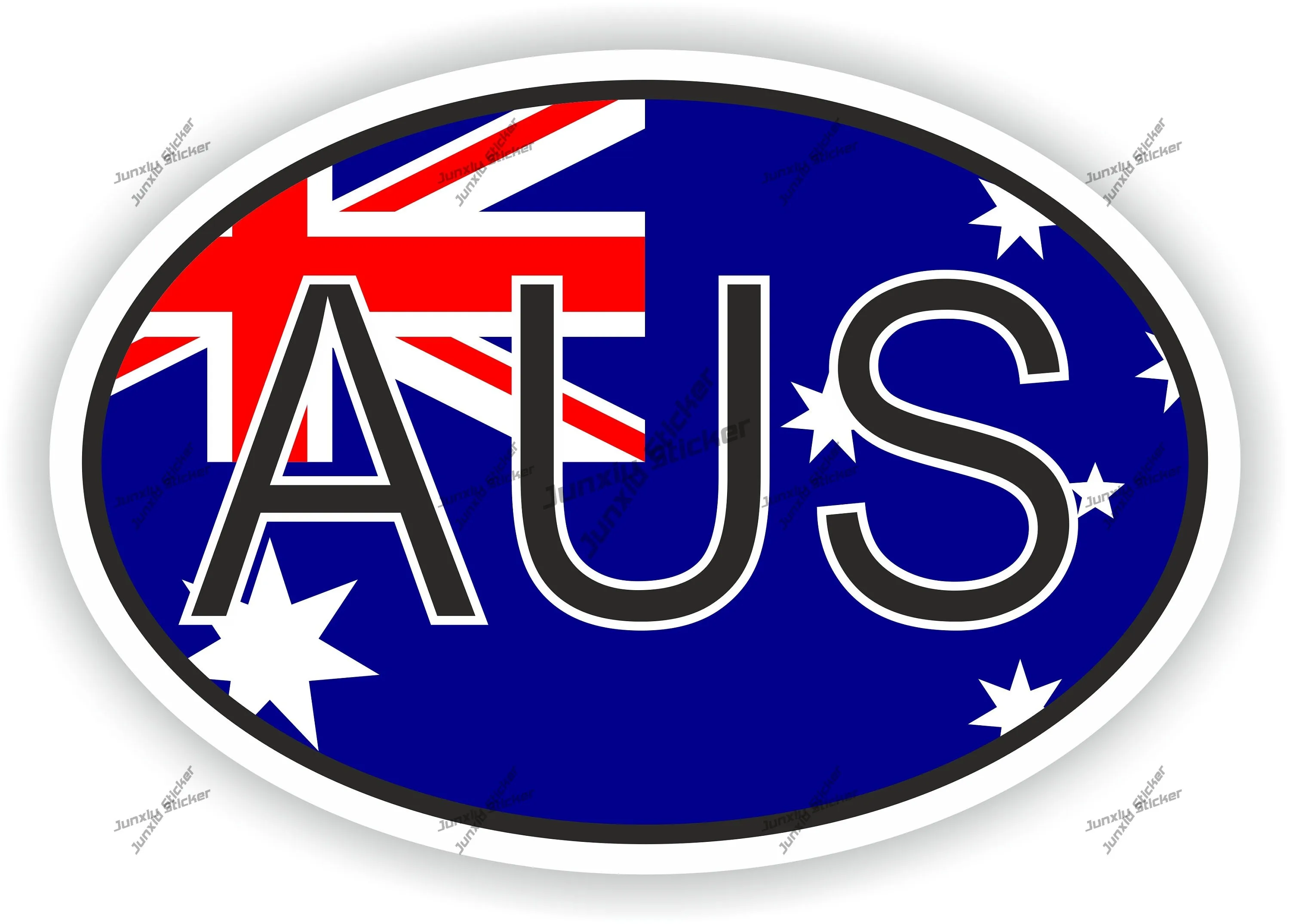 

Australia Country Code Oval Sticker With Flag Vehicle Parts Accessories For The Car Sun Protector Waterproof Reflective Sunscree