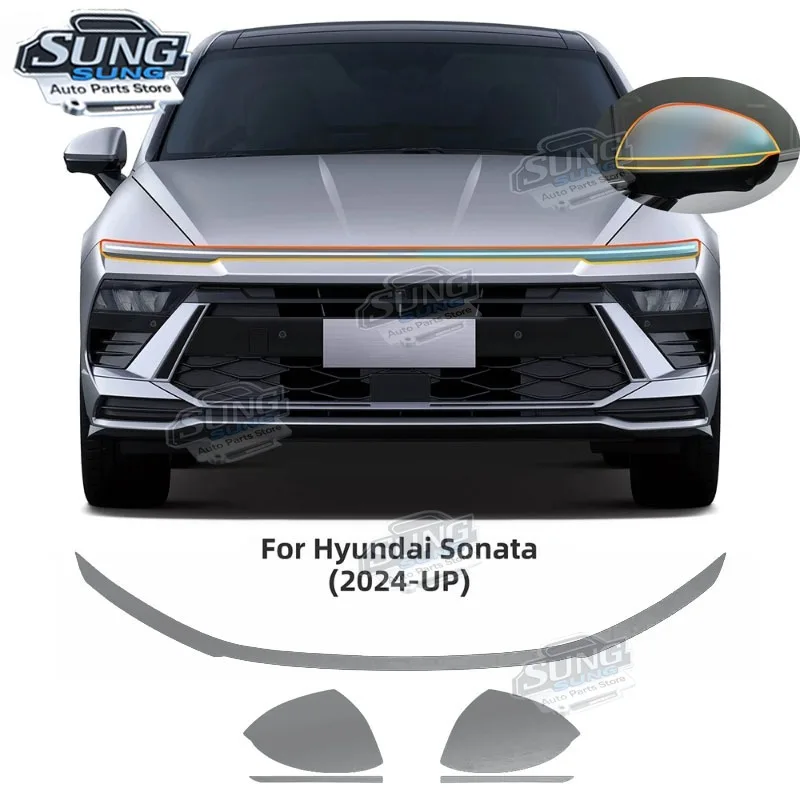 

Аксессуары для Hyundai Sonata 2024 2025, предварительно вырезанные автомобильные фары, зеркало заднего вида, защита от краски, автомобильная пленка PPF, прозрачная наклейка, наклейка