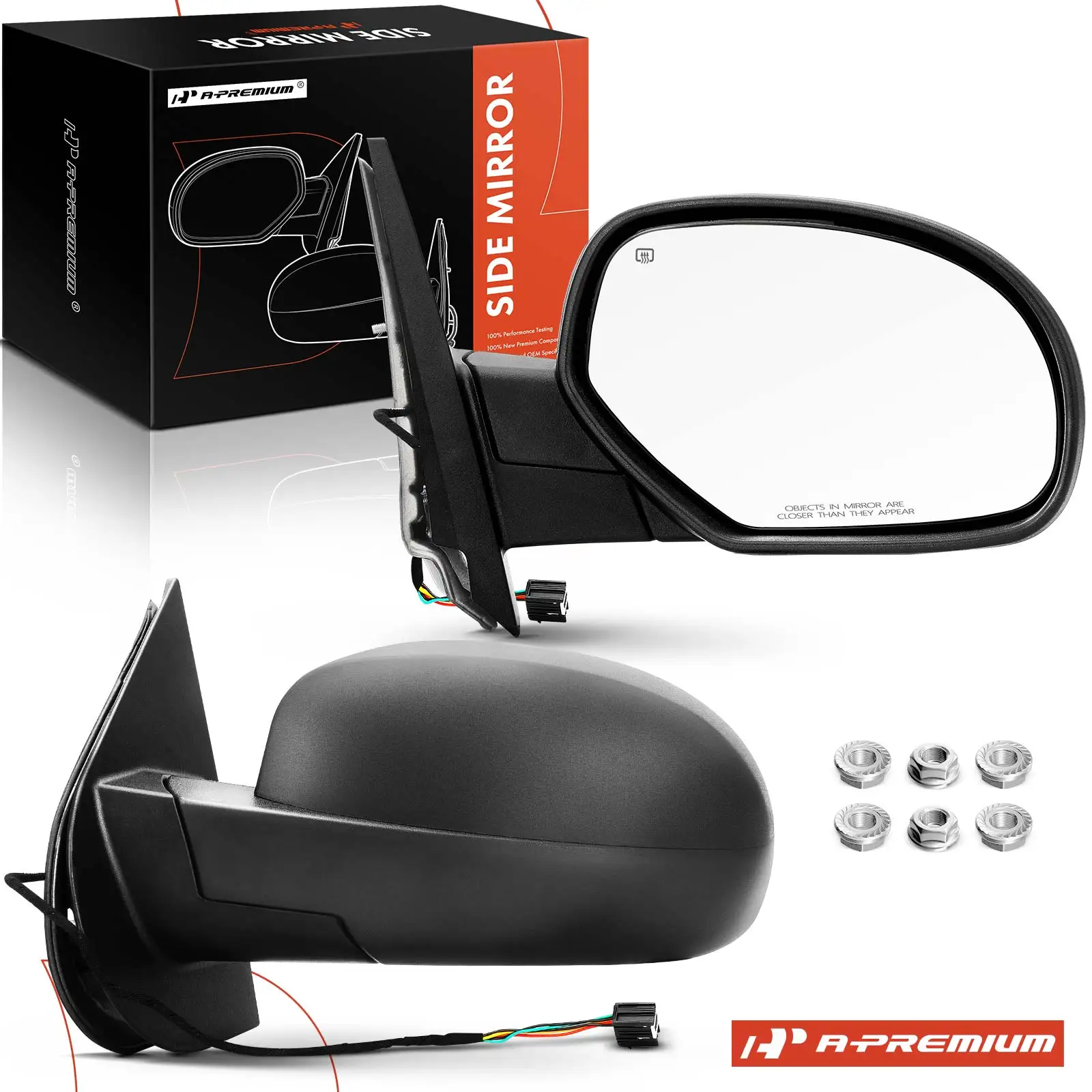 A-Premium Pair Power Towing Mirror for Chevrolet Silverado 1500 07-13 Silverado 2500 HD 3500 HD 07-14 GMC Sierra 1500 Heated
