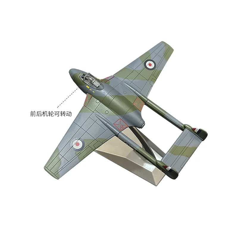 

Масштабная модель истребителя DH112 (Великобритания) 1:72, литая из сплава, коллекционная, имитационная, с подставкой, подарок