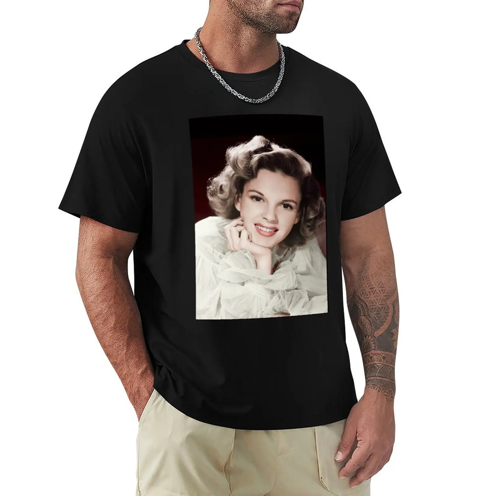 

judy digital edit vintage poster mask print T-Shirt quick drying tops heavyweights anime shirts men