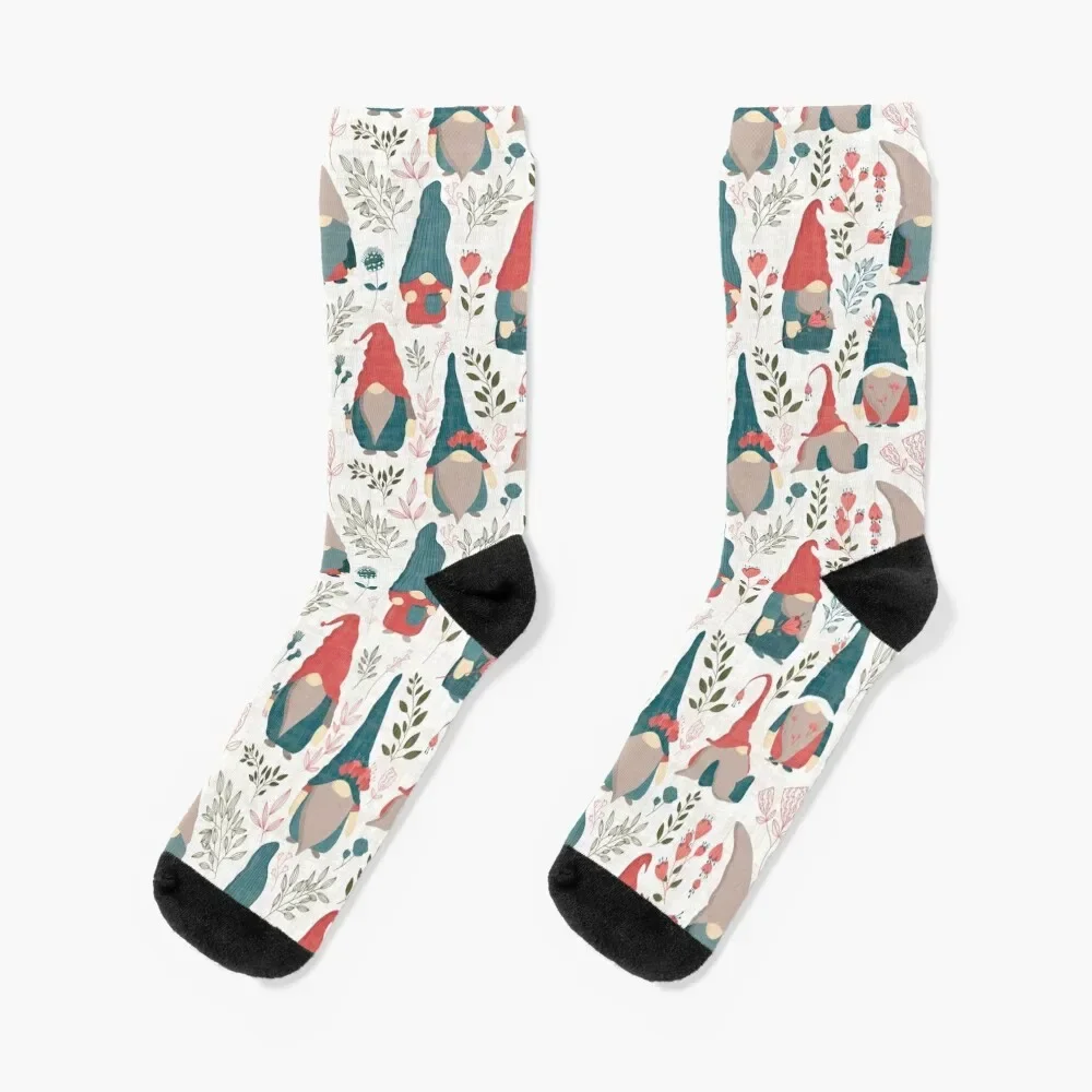 Floral Gnomes Socks Wholesale hip hop Rugby custom Socks Women's Men's