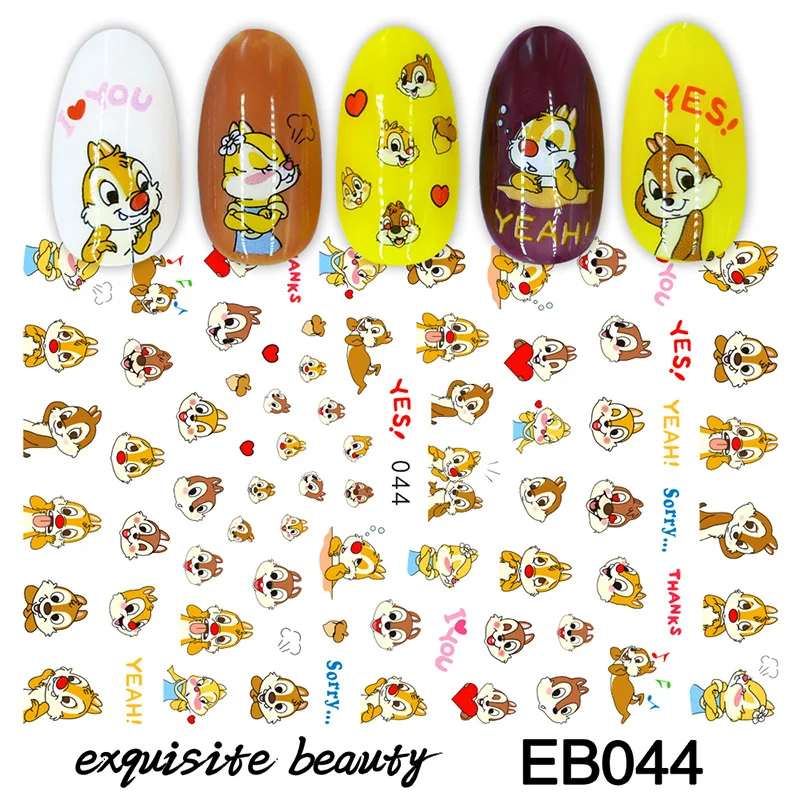 Disney Cartoon Character Nail Stickers Marvel Hero Nail Decals Nail Art Decorations DIY Stitch Nail Art Stickers Nail Supplies