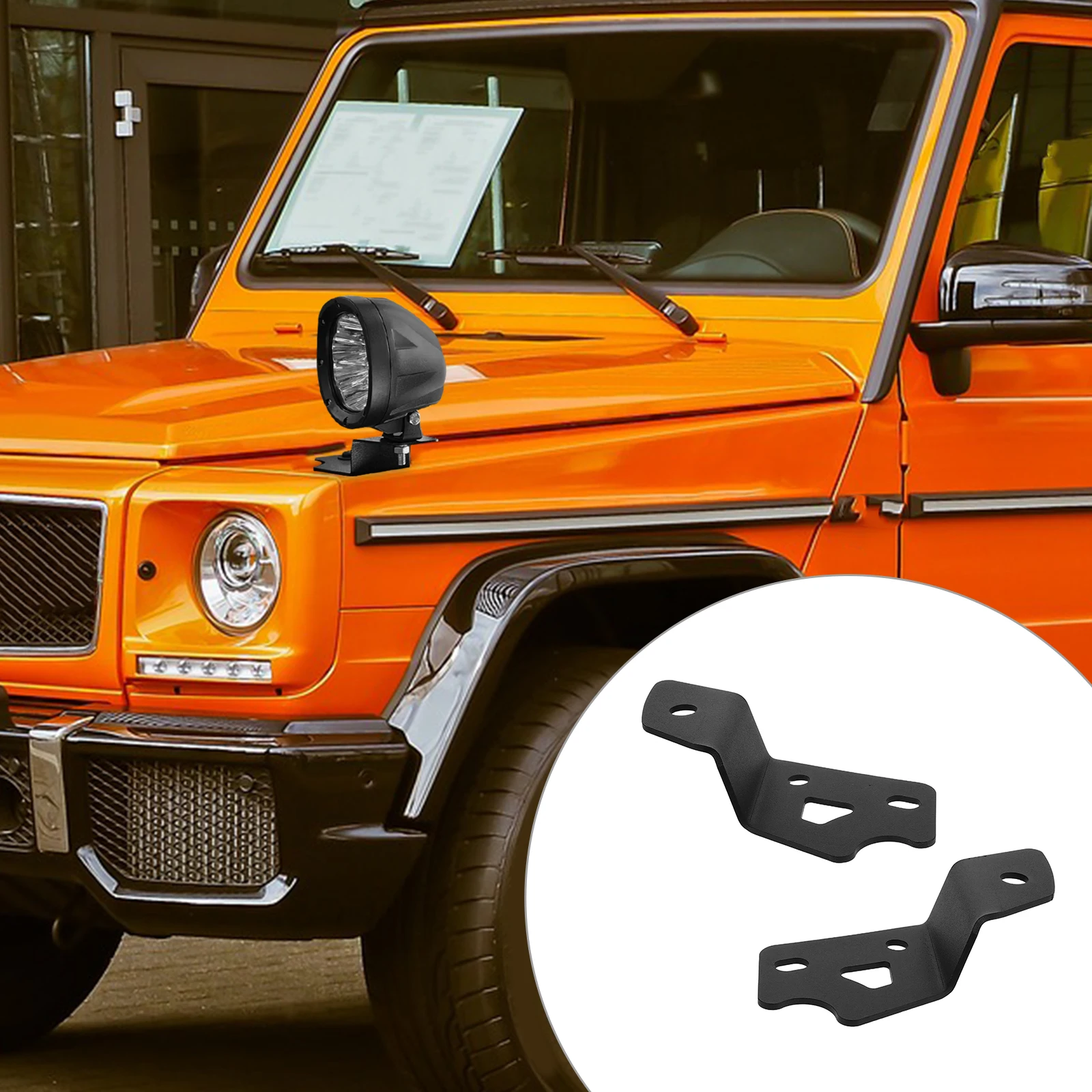 

2Pcs Fog Bracket Heavy Duty Metal Mount 2021-2023 Pillar Fog Light Fixing Kit Enhance Appearance Visibility