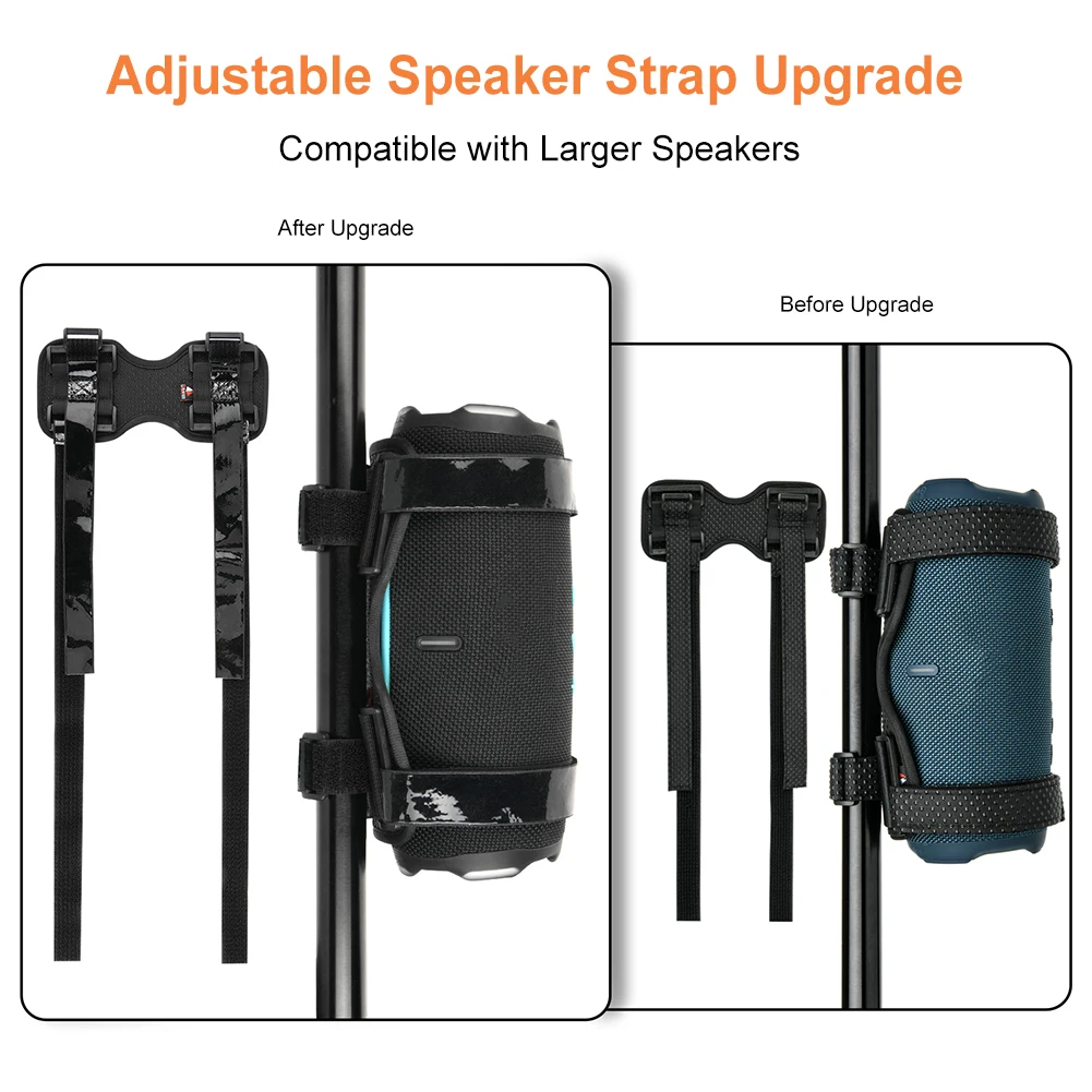 Outdoor Speaker Adjustable Strap Attachment Portable Bike Speaker Mount Speaker Holder Straps for Flip and Charge Series