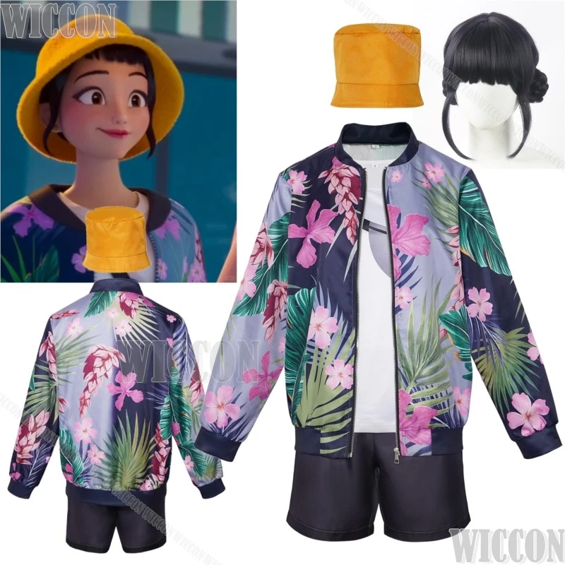 

Zoey Daily Suit K-POP Style Demon Hunters Girl Idol Cosplay Clothes Yellow Hat Coat Shirt Pant Halloween Woman Outfit Comic Con