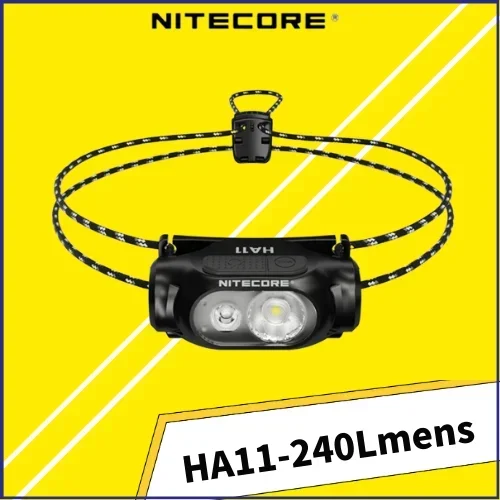 NITECORE HA11 AA Battery Headlamp 240 Lumens Lightweight Headlight For Night Running