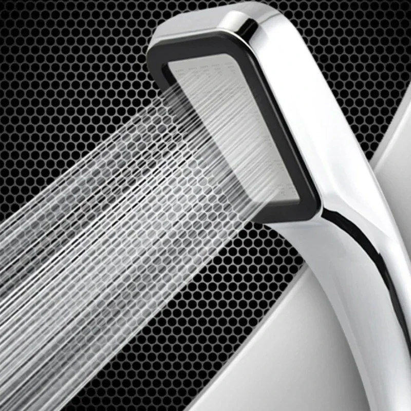 Square 300-hole high-pressure rain shower nozzle shower head water-saving water flow with chrome-plated ABS bathroom accessories