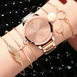 Women Watch Set Luxury Silver Dress Quartz Watch Bracelet Ladies Sports Wrist Watch Clock Gift Woman Relogio Feminino 2023