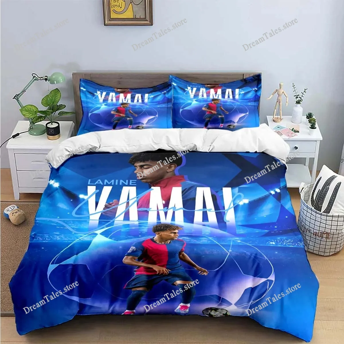 Spain Football Cenozoic Star L-Lamine Y-Yamal Bedding Sets Bed Supplies Set Duvet Cover Bed Comforter Set Bedding Set Gift