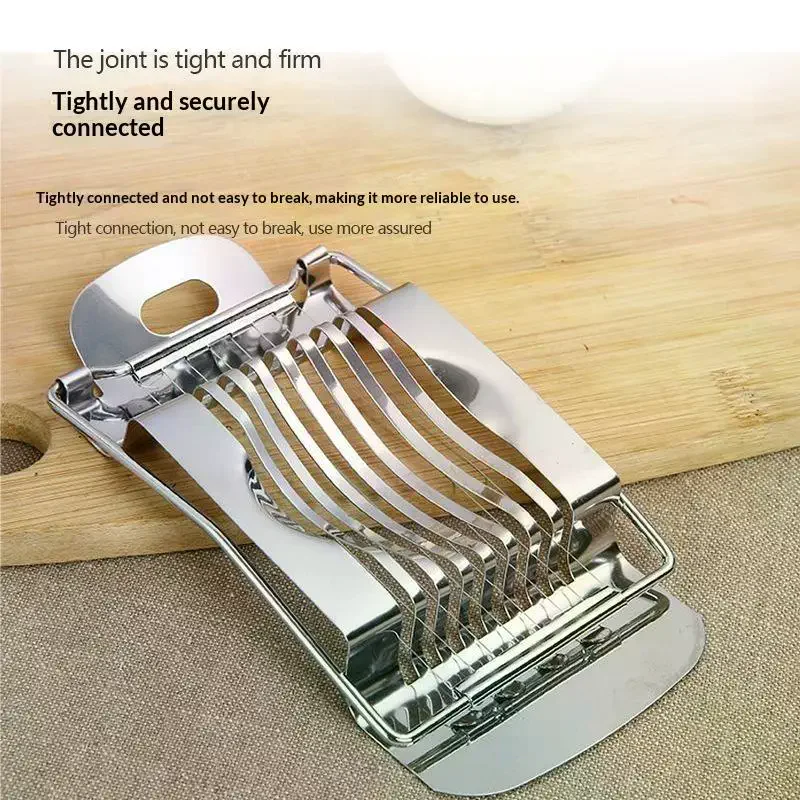 Egg Cutter Stainless Steel Multifunctional Manual Fancy Slicer Luncheon Meat Fruit Vegetable Household No Smash Neat Cut