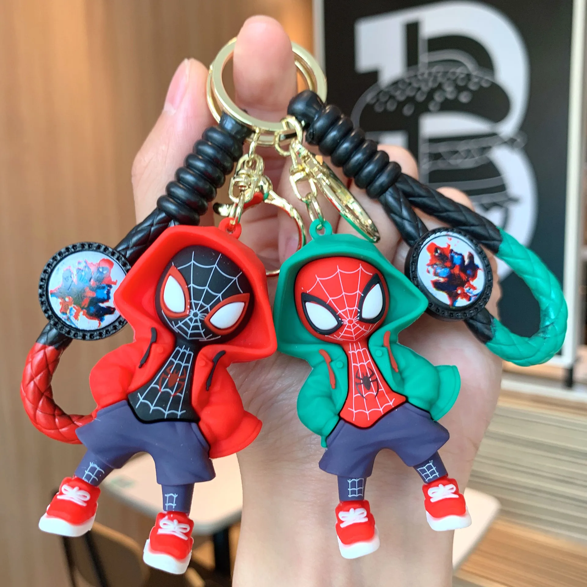 Marvel Superhero Silicone Keychains, Spiderman Pendant, Disney Keyholder para Acessórios Saco, Cute Cartoon Jewelry