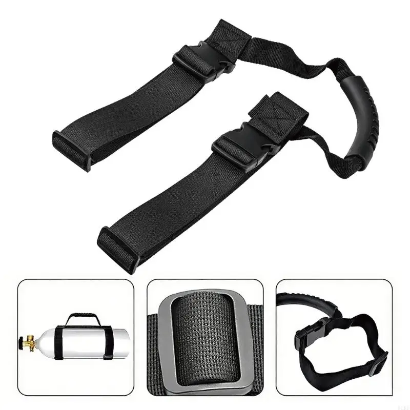 حاملات أسطوانات الهواء 62 كيلو فورت تعالج حزام الكتف تحت الماء زجاجة دبابات الغوص #3