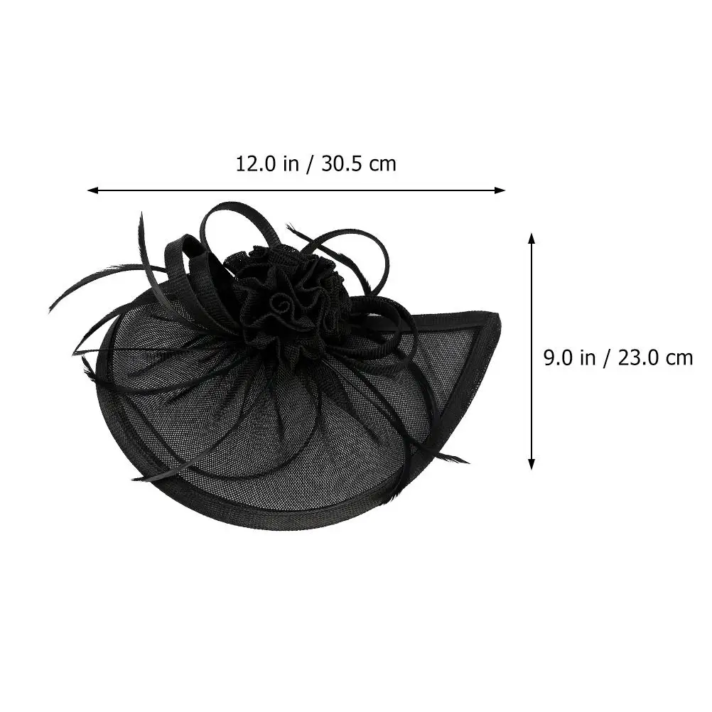 Mesh Top Hat Cocktail Tops Dress Banquet Decorative Headband Hats Headwear Imitation Hemp Veil Tea