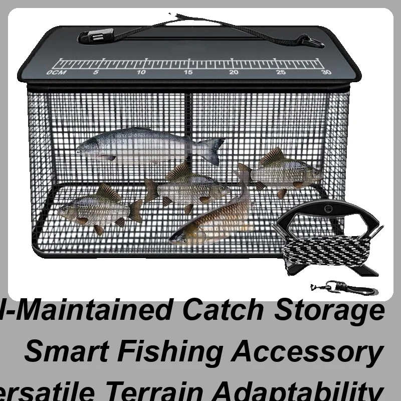 47l釣り用魚かご、折りたたみ式フローティングケージ、滑り止めロープ付き、屋外ギア収納バッグ、魚捕獲用トラップ