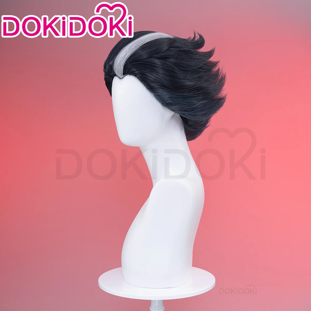 IN STOCK Stolas Goetia Wig Anime Cosplay Wig DokiDoki Men 28cm Short Hair Stolas Goetia Cosplay High Heat Resistant Free Cap