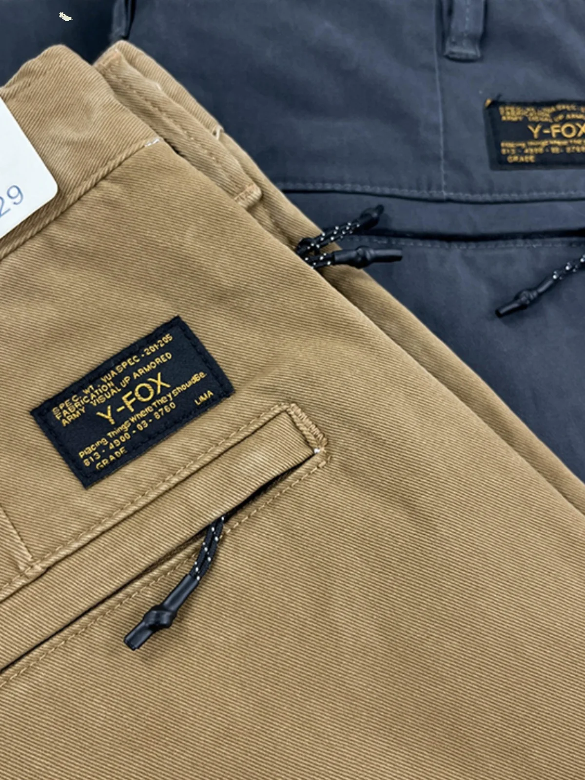 الوزن الثقيل 100% القطن الخالص مستقيم الساق ملابس العمل سراويل تقليدية الرجال الكاكي العميق السراويل الأمريكية الرجعية الخريف السراويل السميكة Amekaji