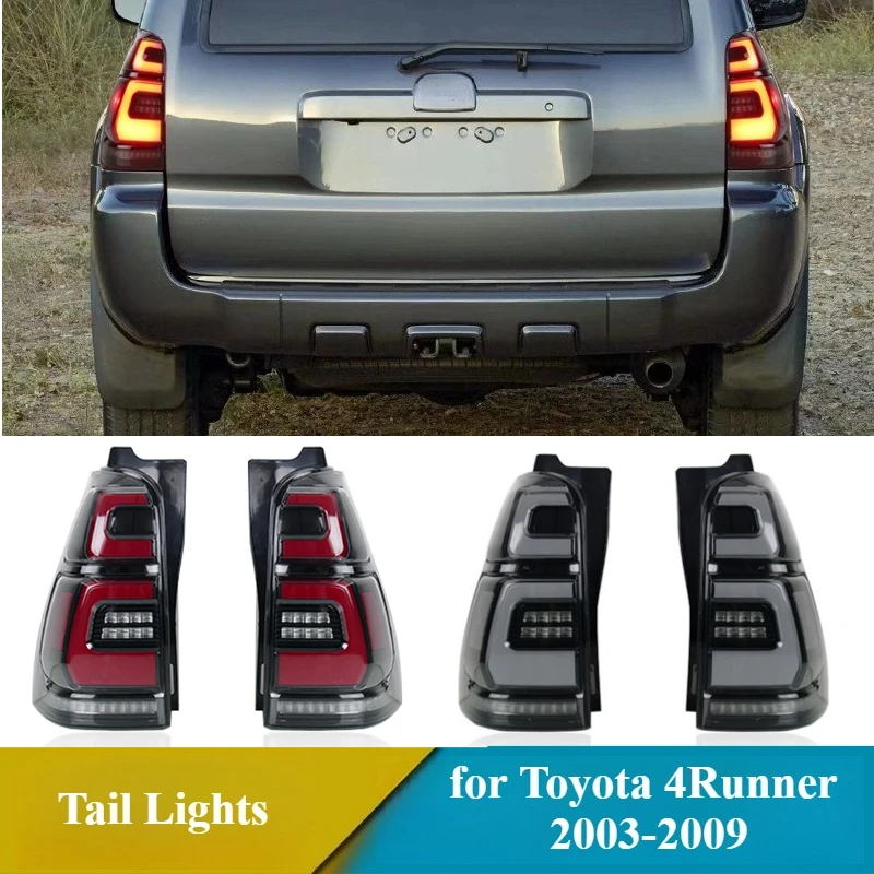 

For Toyota 4Runner 2003-2008 2009 1 Pair LED Tail Lights Assembly Amber Rear Lamp Running/Brake/Turn Signal/Reversing Taillight
