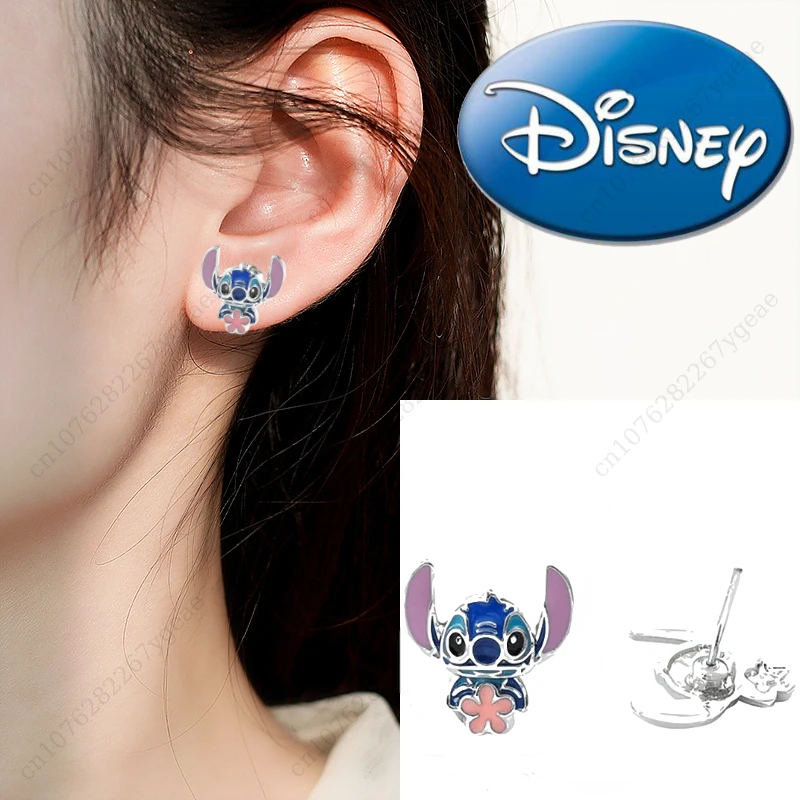 

Disney Cartoon Lilo & Stitch Ear Pendants Kawaii Stitch Metal Earring Delicate Female Jewelry Accessories Girl Party Gifts