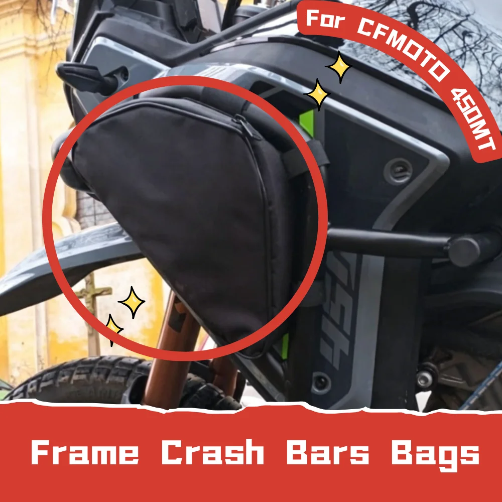 

Waterproof Motorcycle Frame Bag For CFMOTO 450MT Crashbar Saddlebag Triangle Side Pannier Tool Storage Bag MT450 Accessories