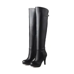 Women's Sexy Casual High Heel Winter Boots Rushed New Big Size 34-46 Autumn Shoes for Comfortable Walking 6-3