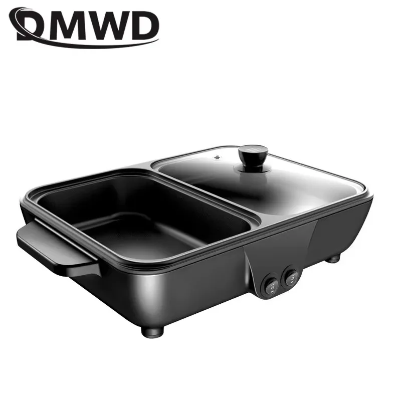 DMWD Multicooker elettrico 4 marce 5L macchina da cucina pentola calda cottura a vapore Mini padella padella antiaderente colazione Maker