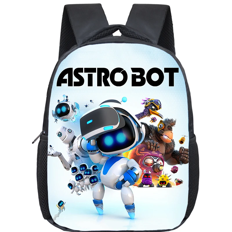 Spiel Astro Bot Schultaschen 12 Zoll Leichter Kinderrucksack Mädchen Jungen Orthopädisches Kinderbuch Kindergarten Mochila Geschenk