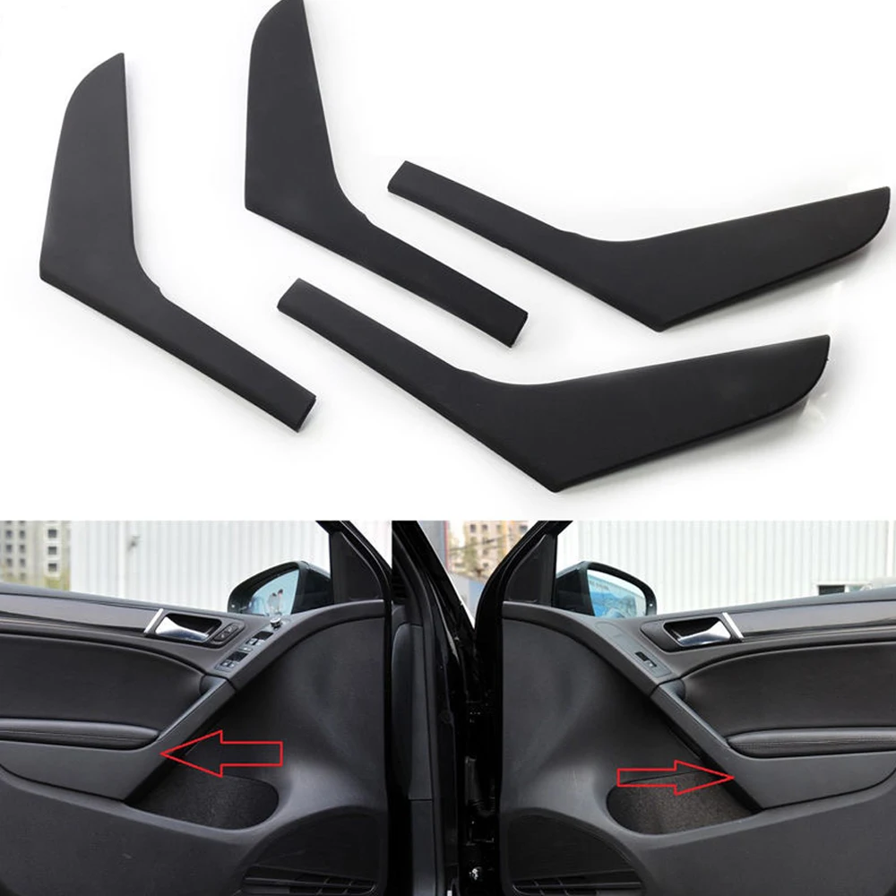 

Black Front Rear Car Interior Left Right Door Pull Handle Cover Panel Trim For Volkswagen VW Golf 6 GTI MK6 2009-2014