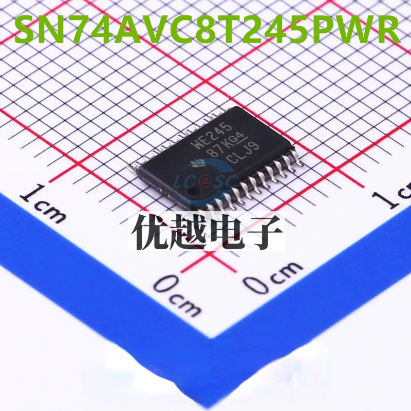 10pcs New and original SN74AVC8T245PWR TSSOP-24 Screen printing WE245 Dual power bus transceiver SN74AVC8T245 TSSOP24