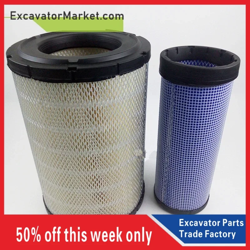 

For Excavator accessories Kobelco SK200-6 200-6E Excavator Air Filter Element air filter