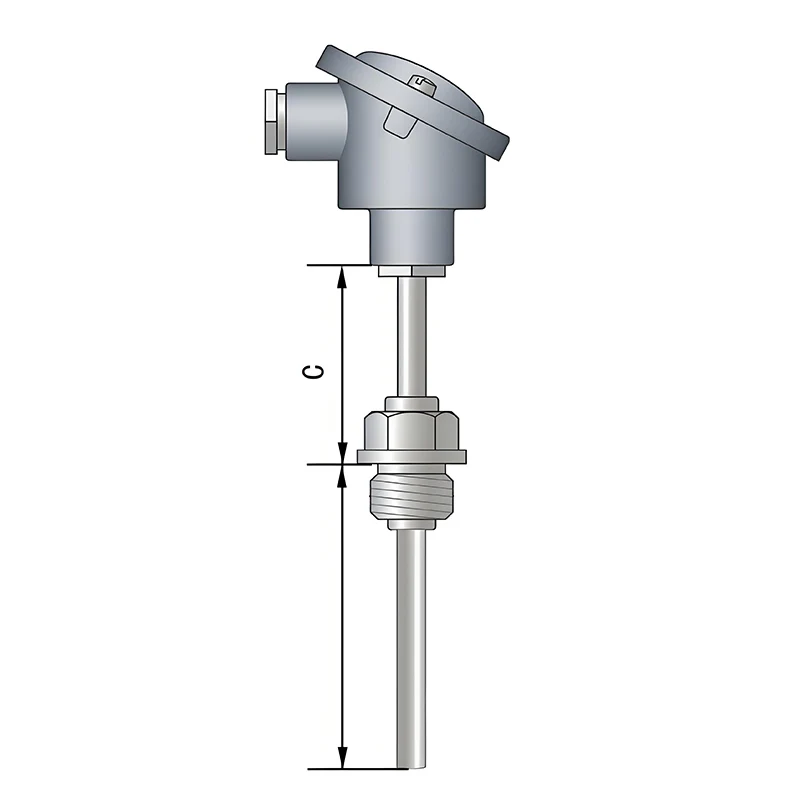 

High Accuracy Industrial Temperature Sensor Assembly K Thermocouple Stainless Steel Probe Junction Box OEM Customization