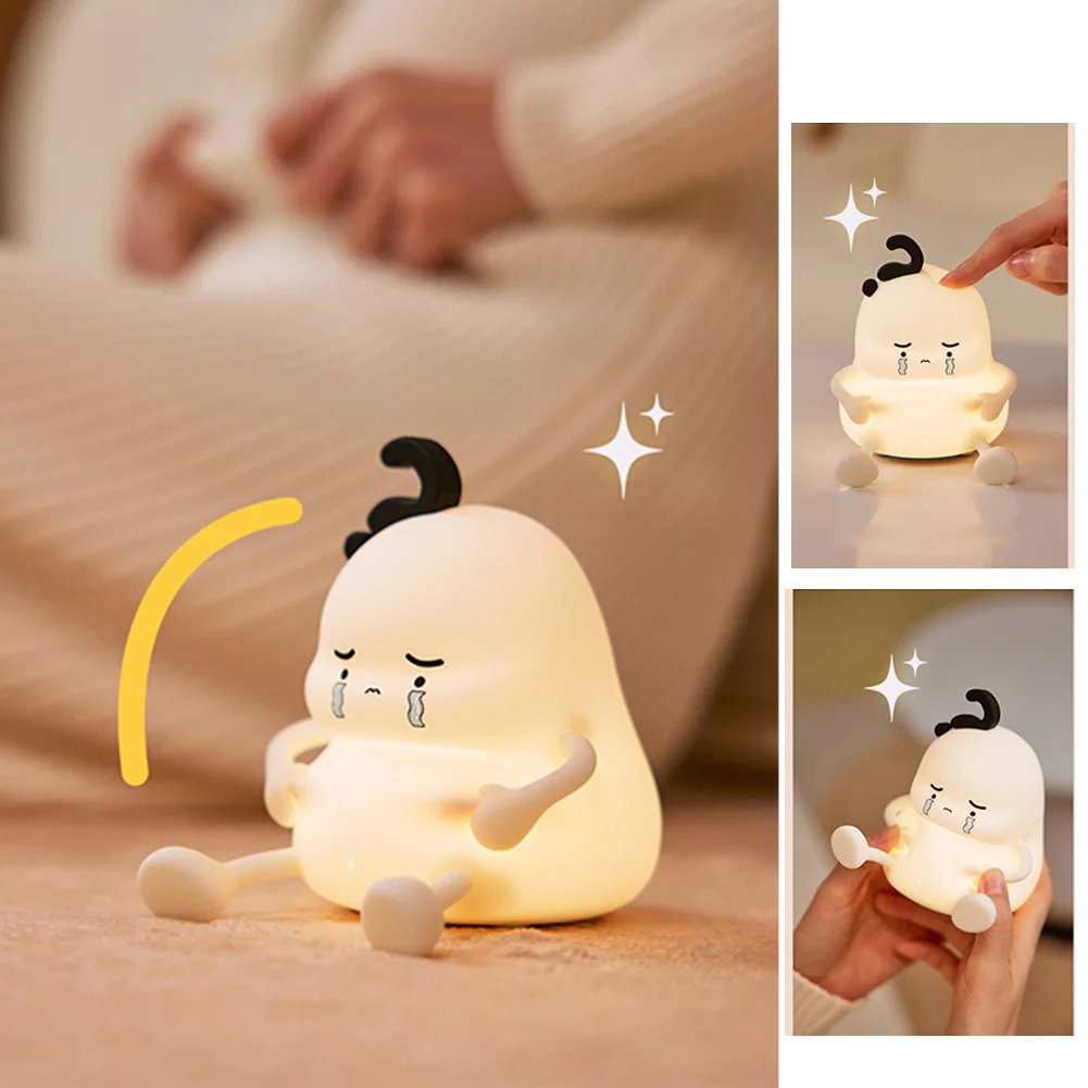 Lampe potelée aste USB pour enfants, veilleuse mignonne, veilleuse de pépinière à intensité variable, minuterie de 30 minutes, décoration de chambre de bébé, 3 niveaux