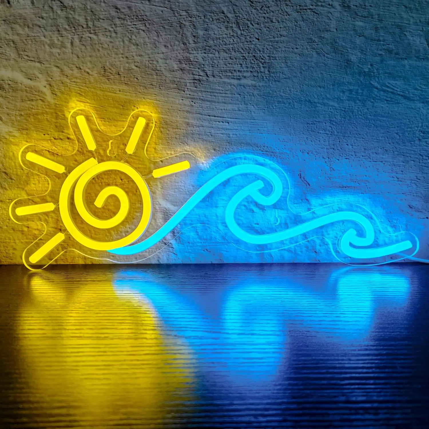 

LED Sunrise Sunset Neon Sign Light Dimmable Sun Wave Neon Light For Wall Decor USB For Bedroom Living Room Office Bar Pub Party