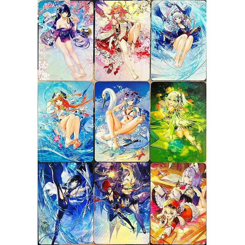 

9 шт./компл., аниме, сказки богини, сделай сам, ACG Beelzebul, Nahida Nilou, сексуальные карты, игрушки, коллекционные карты, подарки на Рождество и день рождения