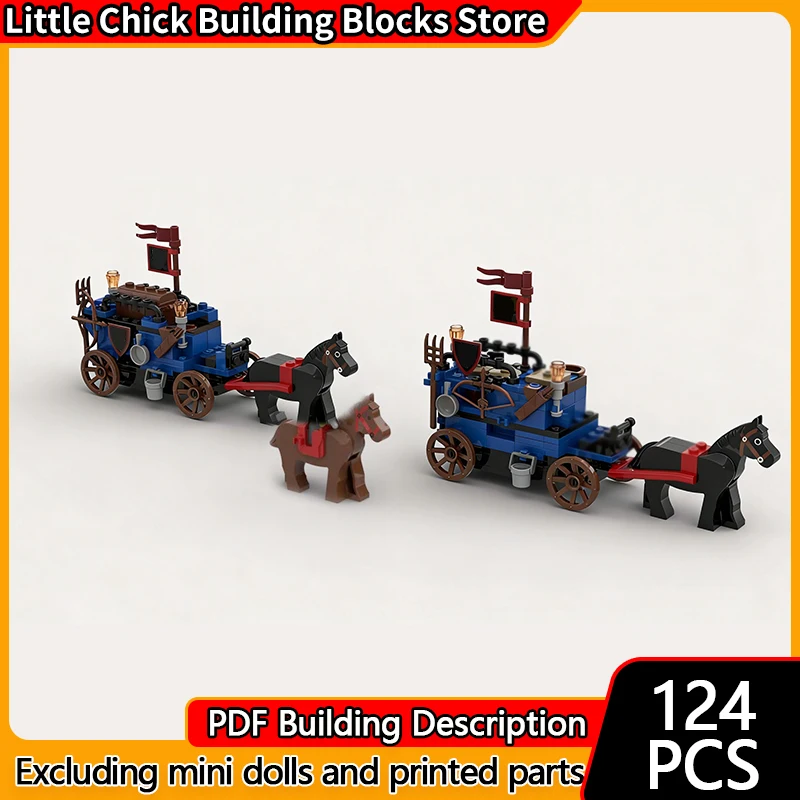 

Medieval Castle Model MOC Building Bricks Carriage Transport Team Modular Technology Children Holiday Gifts Assemble Toys Suit
