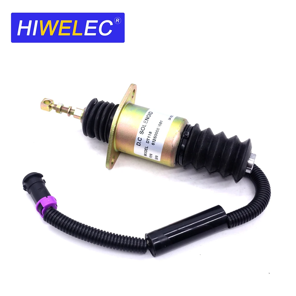 24V Flame Out Solenoid 612600080681 DT118 Cut off Solenoid Valve for Weichai Power Engine