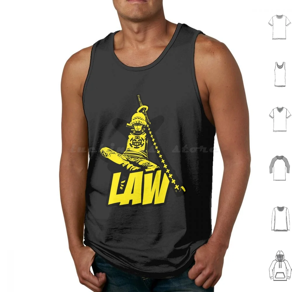 Funny Gifts Trafalgar Law Cute Gift Tank Tops Print Cotton Funny Trafalgar Law Cute Anime Cute Gold Roger Trafalgar Law