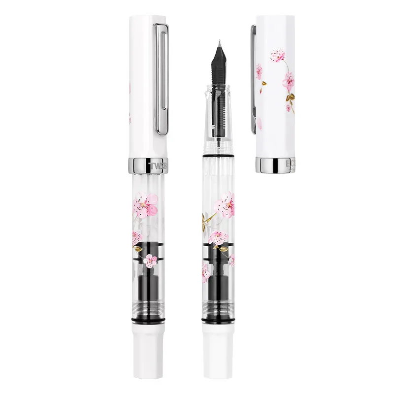 

TWSBI ECO Sakura Limited Edition Fountain Pen Piston Filling Transparent Pen with Cherry Blossom Calligraphy Pen F/M/ Stub Nib