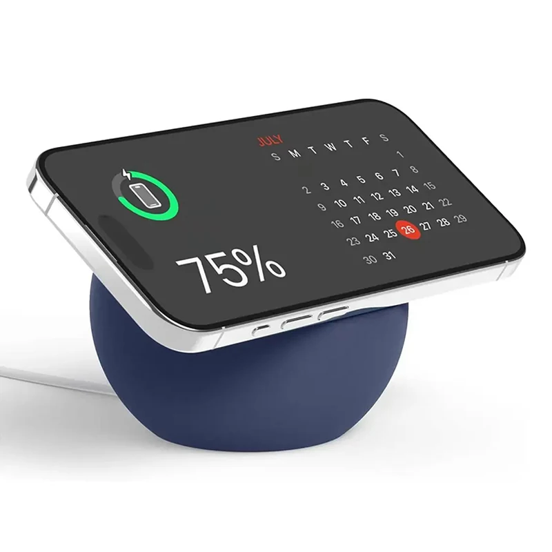 Desk Ball Shape Magnetic Silicone Charging Desk Holder Stand for Magsafe IPhone 15 Pro Macsafe Charger Dock Station Accessories