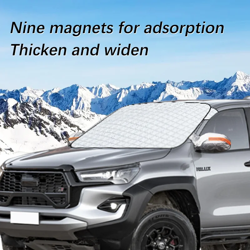 

Magnetic Car Windshield Snow Cover Winter Ice-Frost Guard Sun Shade Protector For Toyota Hilux 2012-2022 Exterior Accessories