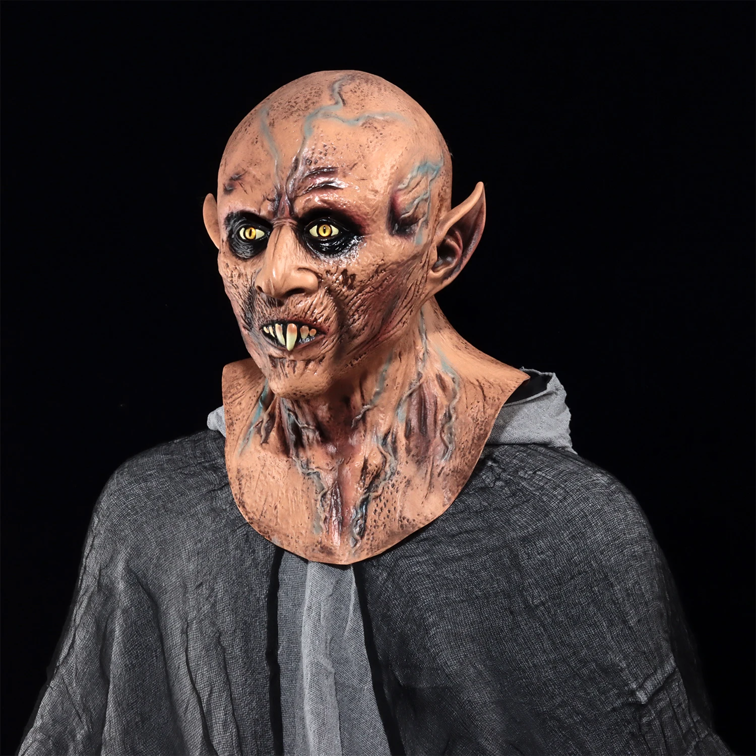 Horror Vampire Nosferatu Mask Cosplay Demon Killer Orlok Bloody Latex Helmet Halloween Carnival Party Costume Props 4