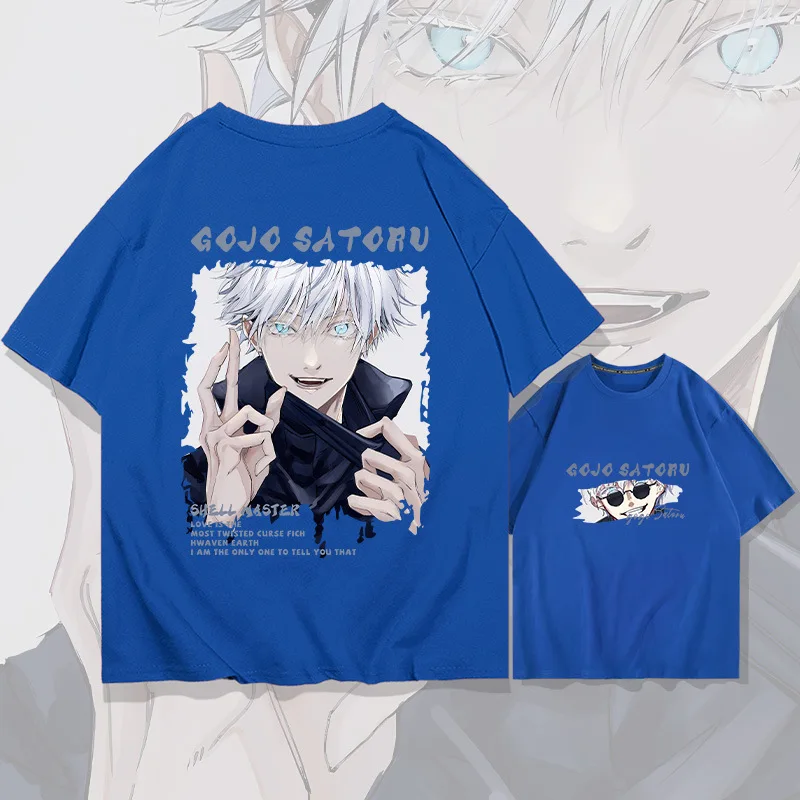 تعويذة العودة إلى المعركة خمسة اثنين يوان قصيرة الأكمام تي شيرت الرجال القطن فضفاض الشباب نصف كم الاتجاه فستان الصيف الأعلى