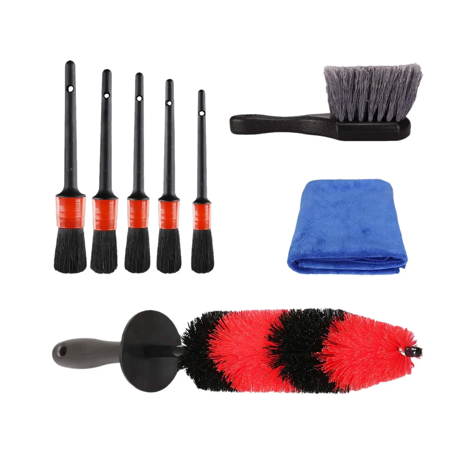 

8PCS Flexible Wheel & Tire Detailing Kit for Car Alloy Wheel