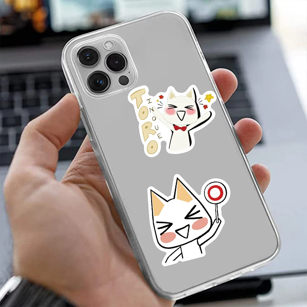 50Pcs Inoue Toro Cat Stickers Funny Kawaii Cartoon Cute Meme Sticker Vinyl Waterproof Graffiti Decal for Laptop Phone Guitar